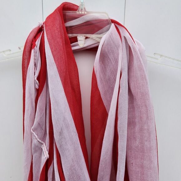 American Flag Infinity Scarf Long & Sheer Old Vintage Look red/white/blue - Picture 3 of 8